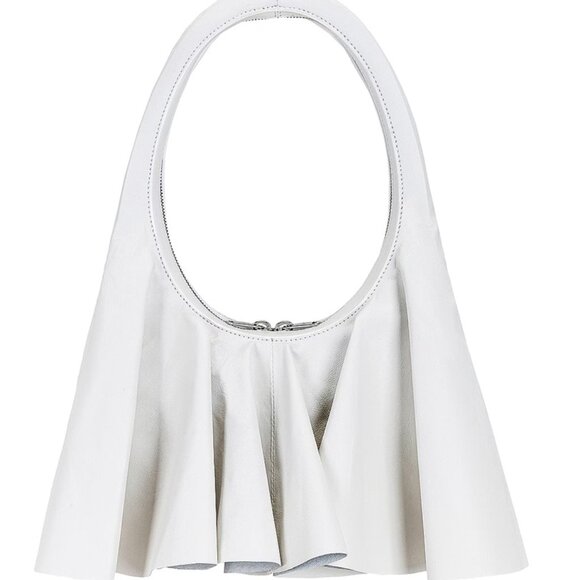 New In Box Coperni  White Ghost Swipe Bag Skirted Ruffle - Picture 1 of 8